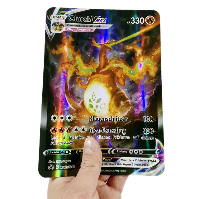 New 21x15cm Pokemon Cards English 30PCS Pikachu Rare Battle Game Card Shiny  Vstar Vmax GX Energy Card Collection Children Toy - AliExpress