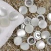 1pcs Natural Shell Sewing Buttons Metal White Black Color Mother of Pearl Round Shell Button Sewing Accessory 1