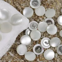 1pcs Natural Shell Sewing Buttons Metal White Black Color Mother of Pearl Round Shell Button Sewing Accessory 1