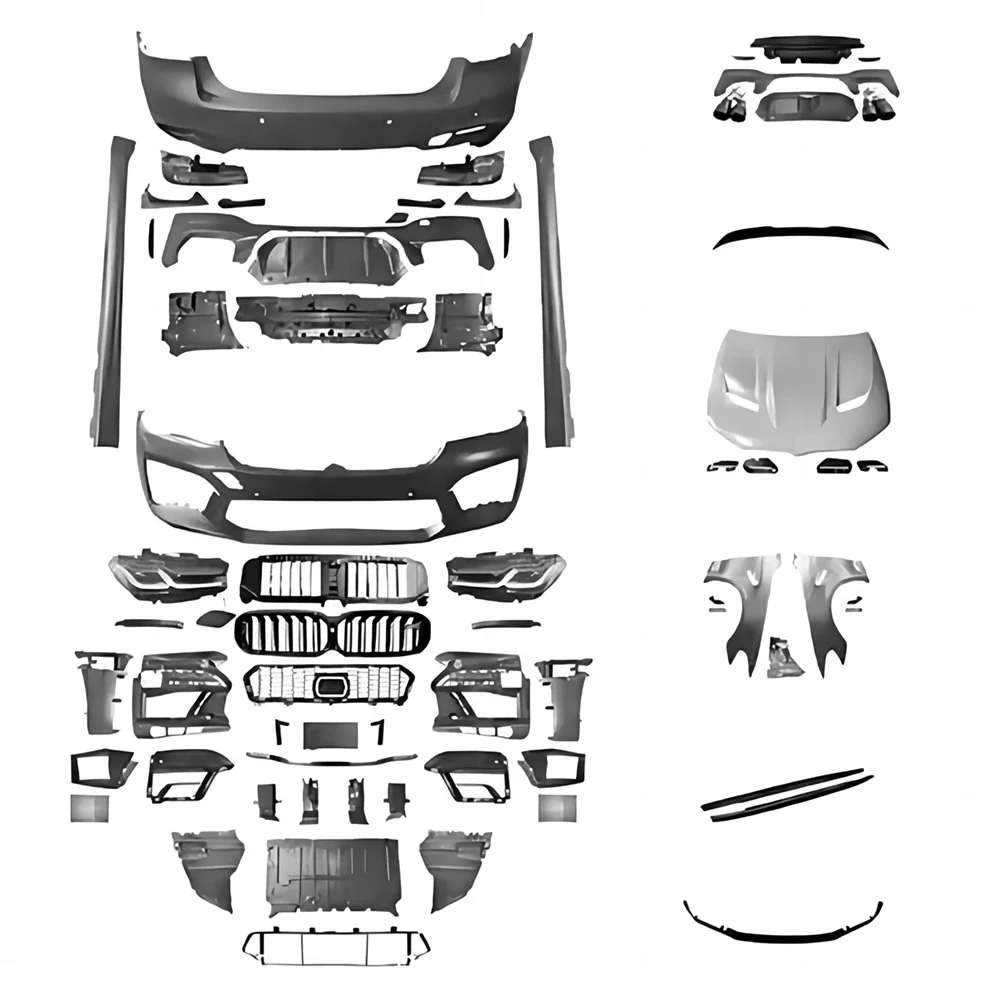

Полный комплект кузова для BMW G30 5 серии Lci 21-23 520i 530i 540i смена на M5 CS Стиль Передний Задний бампер боковая юбка брызговик