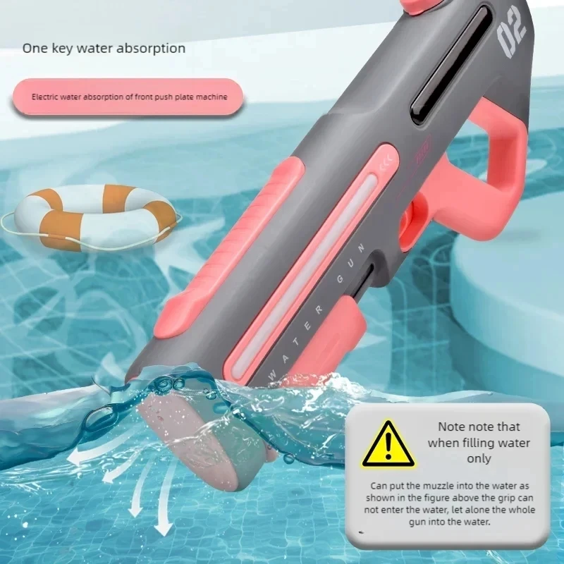 New Full Electric Automatic Water Storage Gun Toys Portable Children Summer Beach Outdoor Fight Fantasy Toys for Boys Kids Game 2