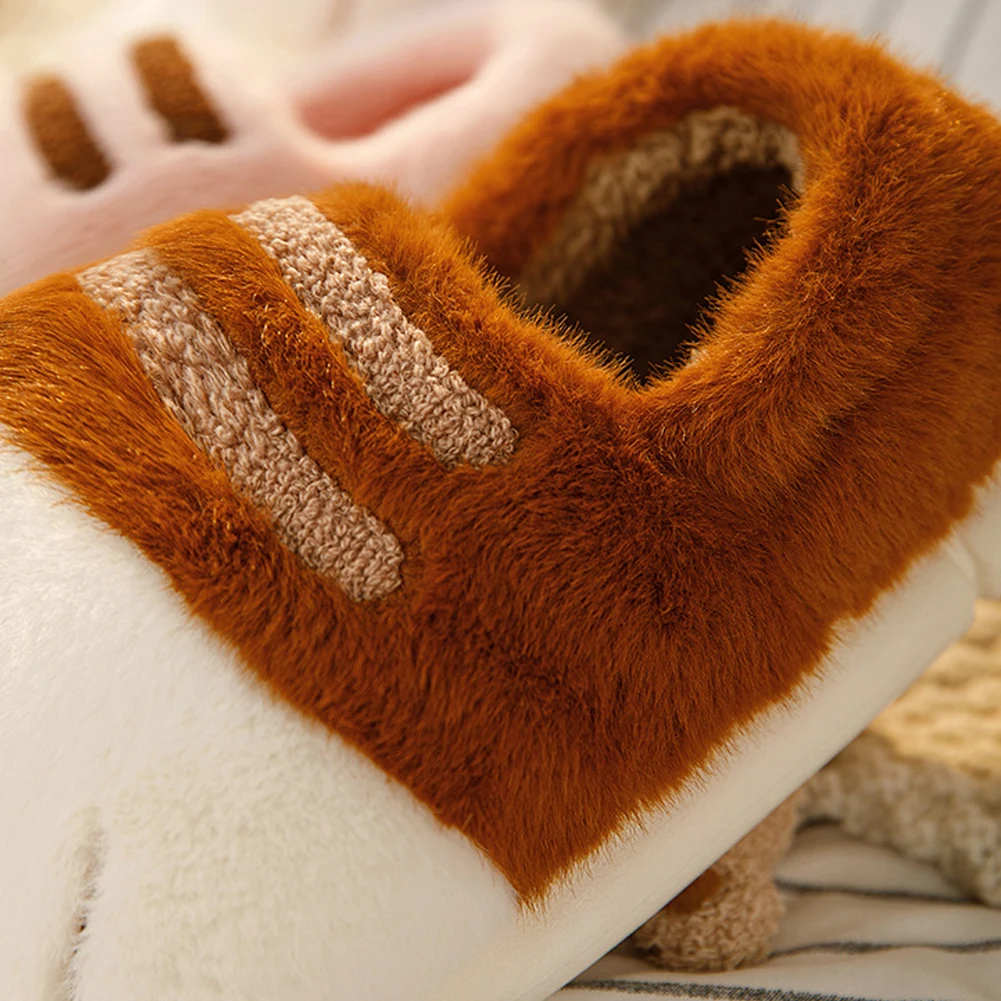 Plush Cat Paw Warm House Slippers for Autumn Winter