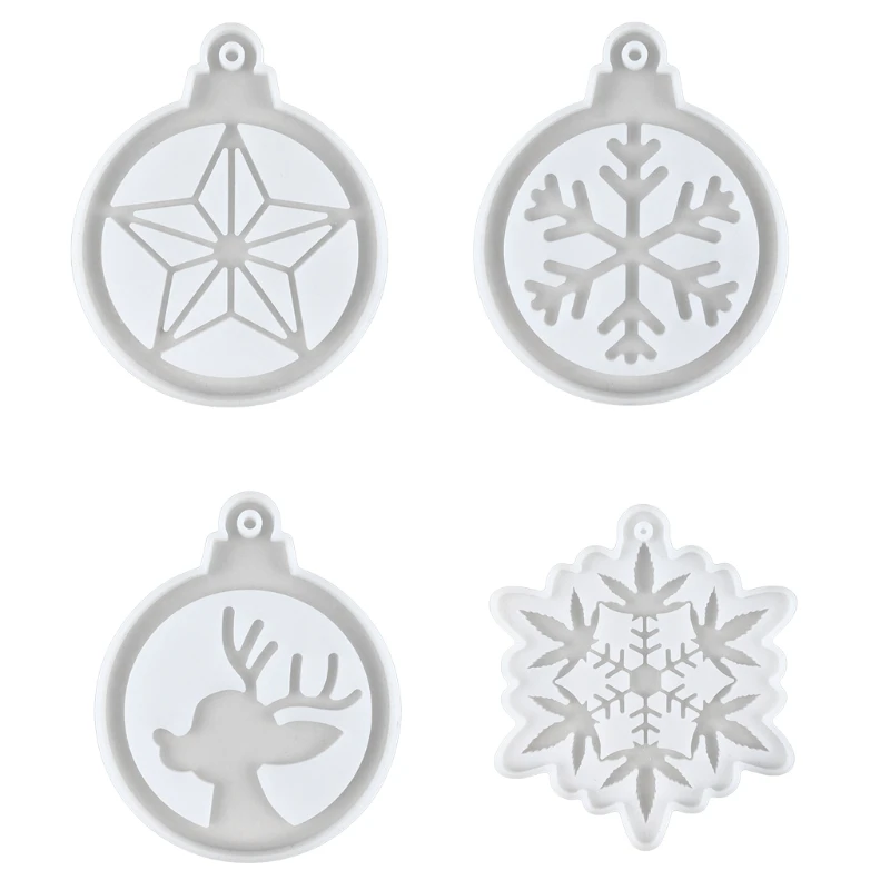 

Christmas Tree Pendant Epoxy Resin Mold Xmas Party Decorations Silicone Mould Drop shipping