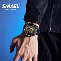 SMAEL 8109 nouvelle montre pour hommes sport multifonctionnel 50M étanche double affichage LED veilleuse loisirs étudiant montre électronique 6