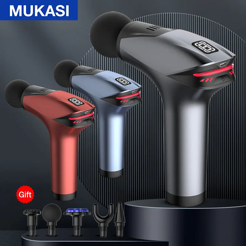 

MUKASI Icy Cold Compress Massage Gun Electric Percussion Pistol Massager For Body Neck Back Sport Deep Tissue Muscle Relaxation