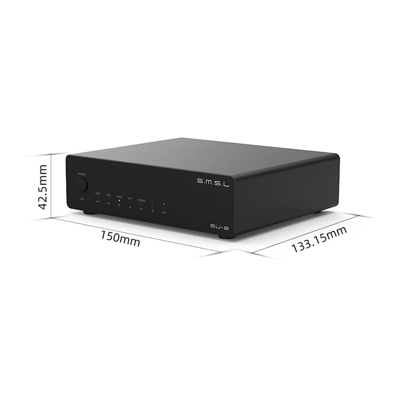SMSL SU-2 디지털-아날로그 변환기(DAC) ES9039Q2M AES/EBU 입력 XLR 출력 고해상도 오디오용 디코더