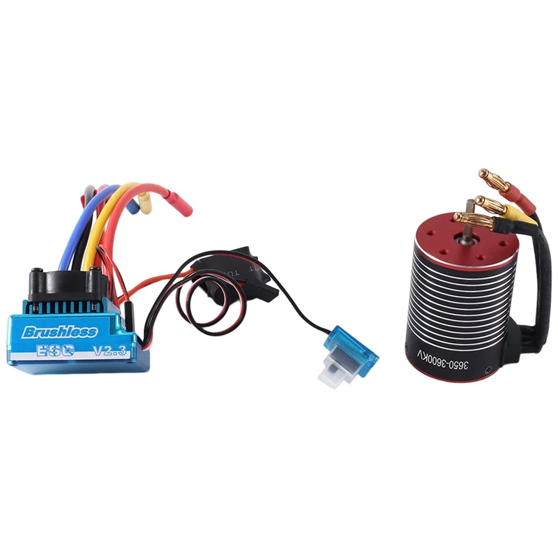 

3650 Brushless Motor And 120A ESC For 1/8 1/10 RC Car Drift Racing Off-Road Monster Truck