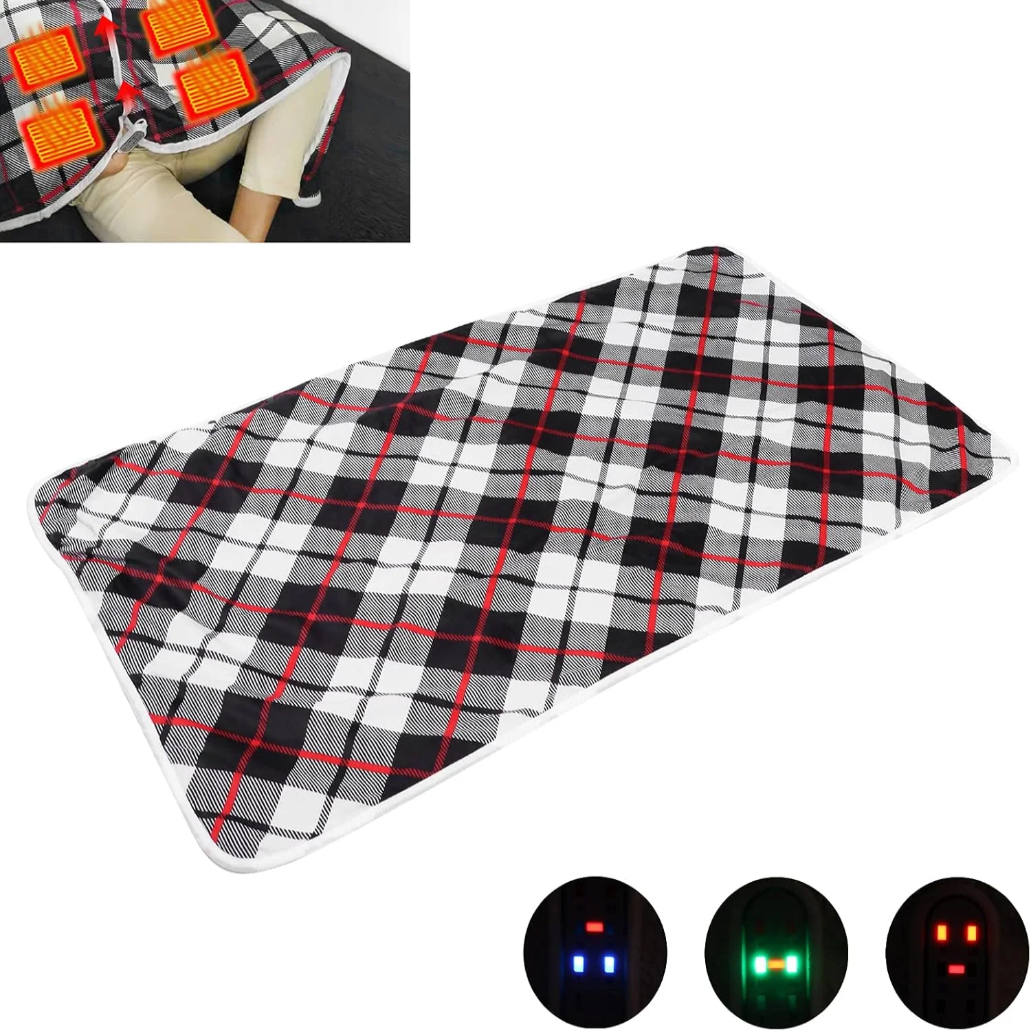 Heated Blankets, Heating Blankets 5V Input Voltage USB Heated 42℃-50℃ Throw Blanket Wool Fabric for for Office