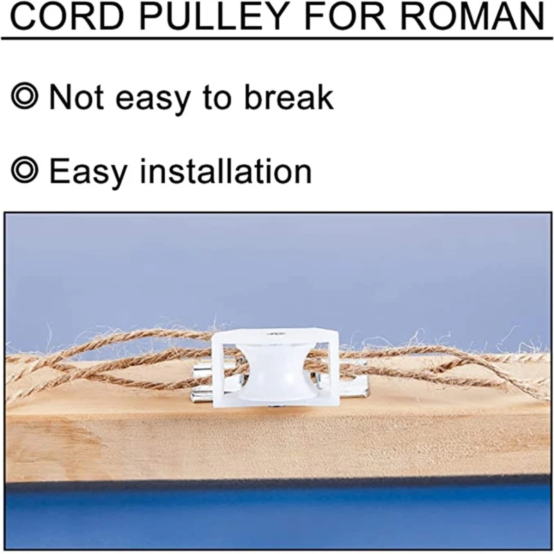 Drapery Hardware Cord Pulleys Window Blind Lock for Roman Pleated Shade Roller Shutter Replacement Accessories 4Pcs nylon bearing roller