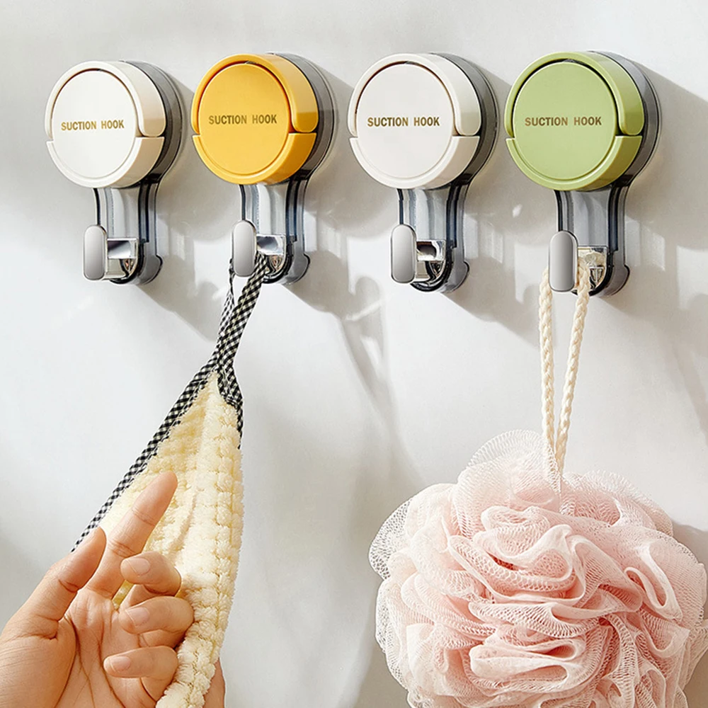 Vacuum Suction Hooks Traceless No-Drilling Adhesive for Home Bathroom Kitchen Door Back Toilet Area Purpose Strong Hold