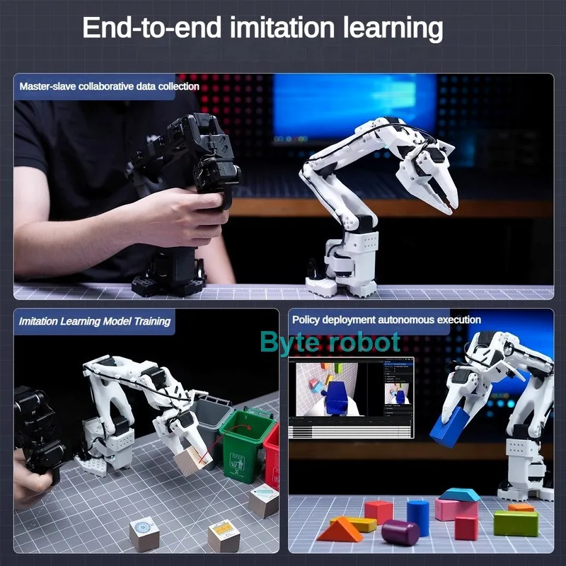 조립된 SO-ARM101 0pen Source 6축 로봇팔 SO-101 LeRobot 인공지능(AI) 시각 인식 프로그래밍 로봇