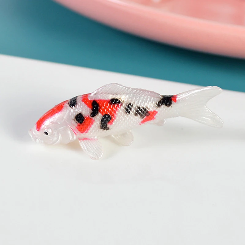 5個ドールハウスのおもちゃ釣竿ミニ漁網金魚鯉ミニチュア金魚ラウンド