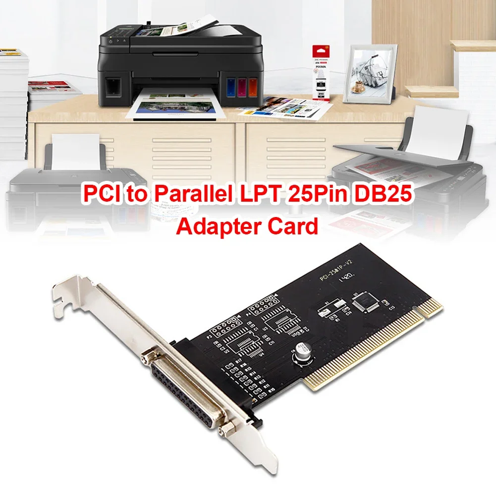 Pci Adapter Card PCI to Parallel LPT 25Pin DB25 Printer Port Controller Expansion Card for Desktop Computer