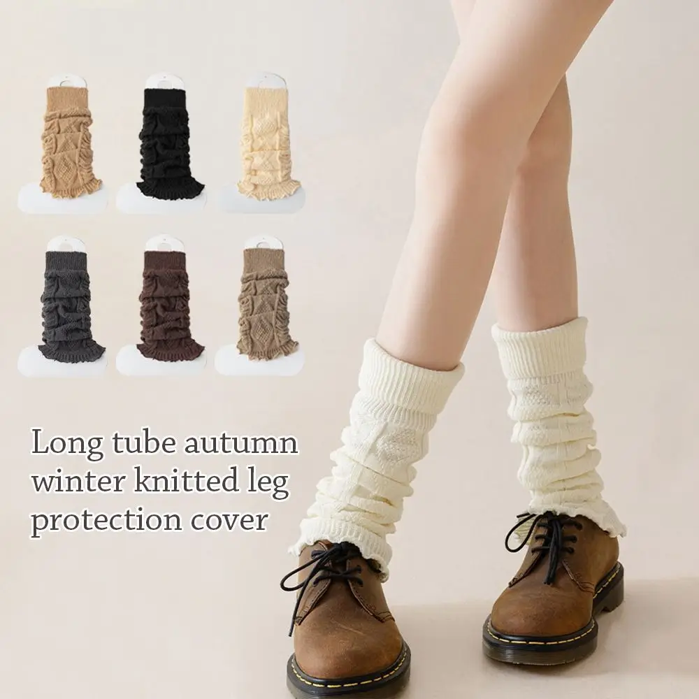 Mode frauen Beinlinge Lolita Lange Socken Wolle Gestrickte Fuß Abdeckung Arm Wärmer Herbst Winter Häkeln Haufen Socke Boot Manschetten – Detail 10