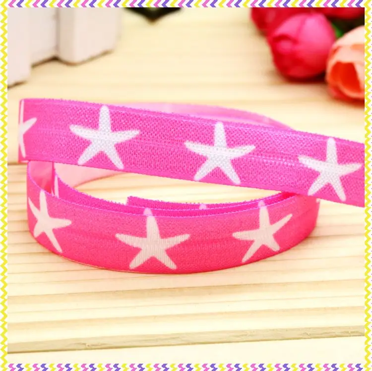 Ribbon Supplies 5/8'' 5yards Navy Anchor Fish Scale Whale Sea Animals Summer Printed Fold Elastic FOE Stretch Ribbon Headband DIY C1718 ribbon decoration,ribbon supplies