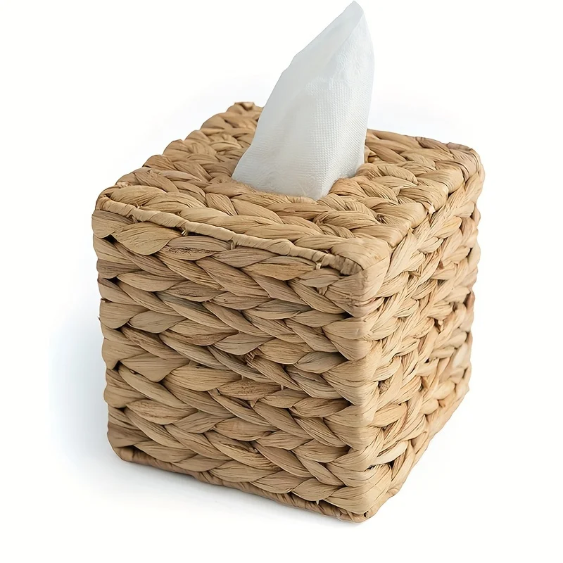 Bohemian style tissue box holder Decorative handkerchief cube suitable for bathroom and desktop storage shelf basket