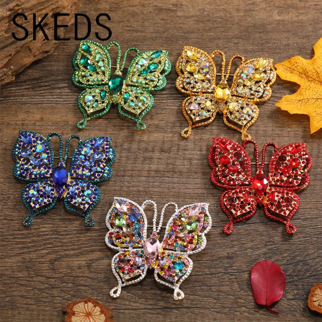 Fashion Rhinestone Brooches for Women Trendy Butterfly Pins Clothes  Accessories Wedding Gifts - AliExpress