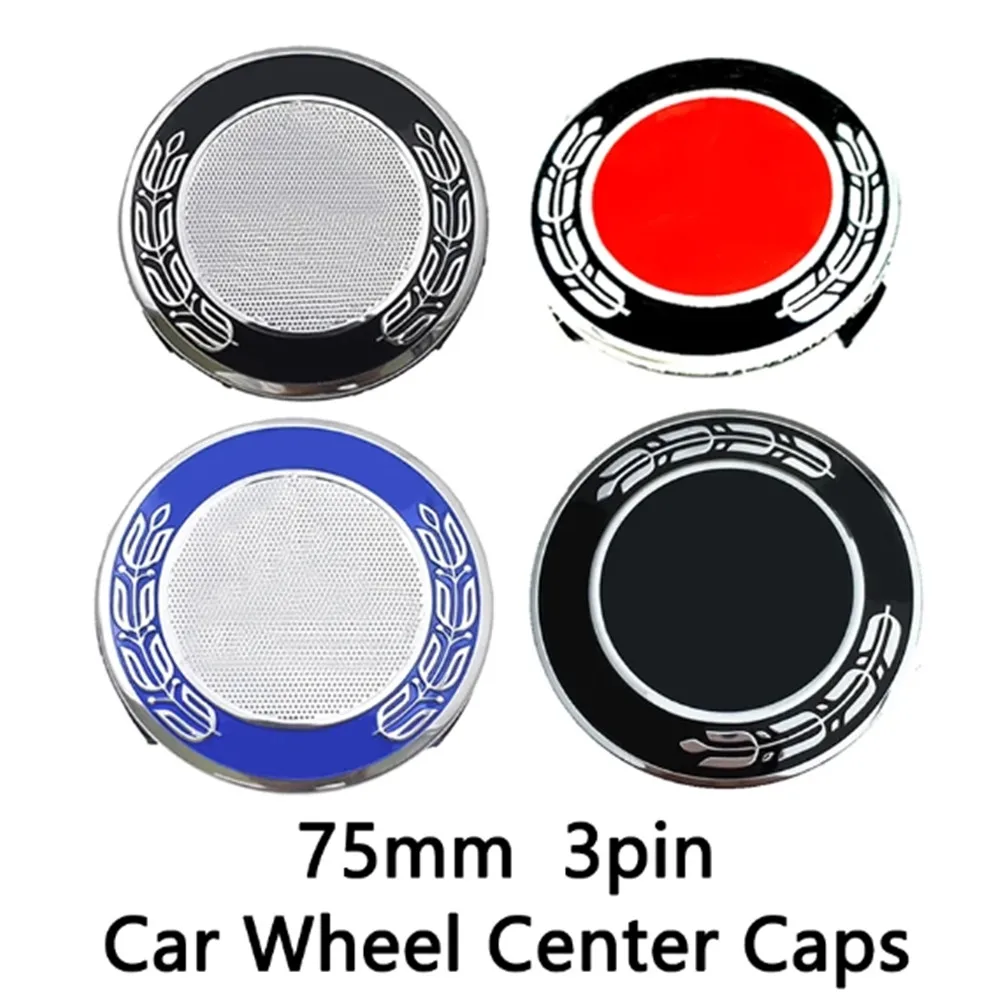 4pcs75mm3pinA1714000025ForCarWheelHubCenterCapsHubcapRim