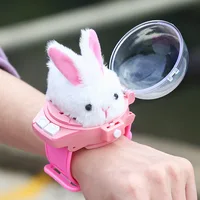 Children RC Car Mini Watch Toys With LED Lights 2.4GHz RC Car Toy Watch Rabbit Crab Racing Toys RC Car Girls Boys Birthday Gift 2