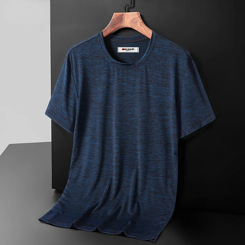 

2023 Men's Summer New Ice Silk Running T Shirts Male Quick Drying Sport T-Shirts Men Short Sleeve Breathable Clothes Tees H37
