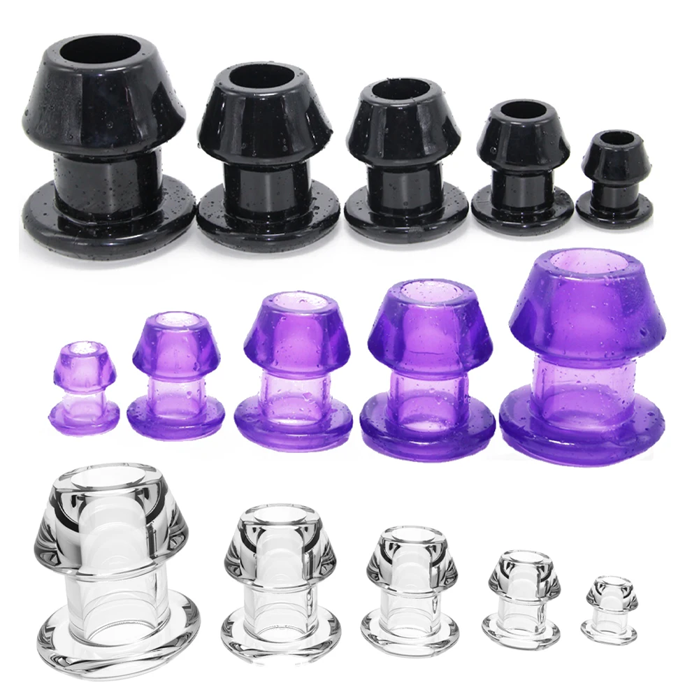 Silikon Anal Plugs Prostata-massagegerät Stimulator Lieferungen Für Erwachsene Hohl Butt Plug Verwendung für Anal Training für Erwachsene Männer Sex Spielzeug