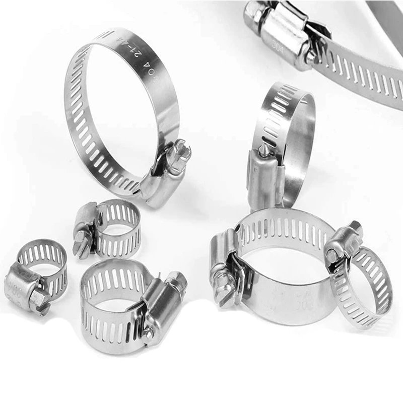 Uxcell 8 Pcs Hose Clamps, 3.3-4.25 Inch 304 Stainless Steel Adjustable Worm Gear Hose Clamp For Plumbing Automotive Hose Fuel Line Pipe Clamps, Silver - View #9