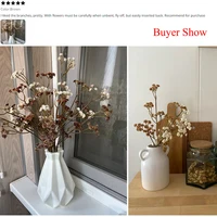 62CM/pc 81 High Quality Small Flowers Autumn Color Feel Soft Rubber Gypsophila Dry Flower 6 Color PVC Bouquet Home Garden Decor 6