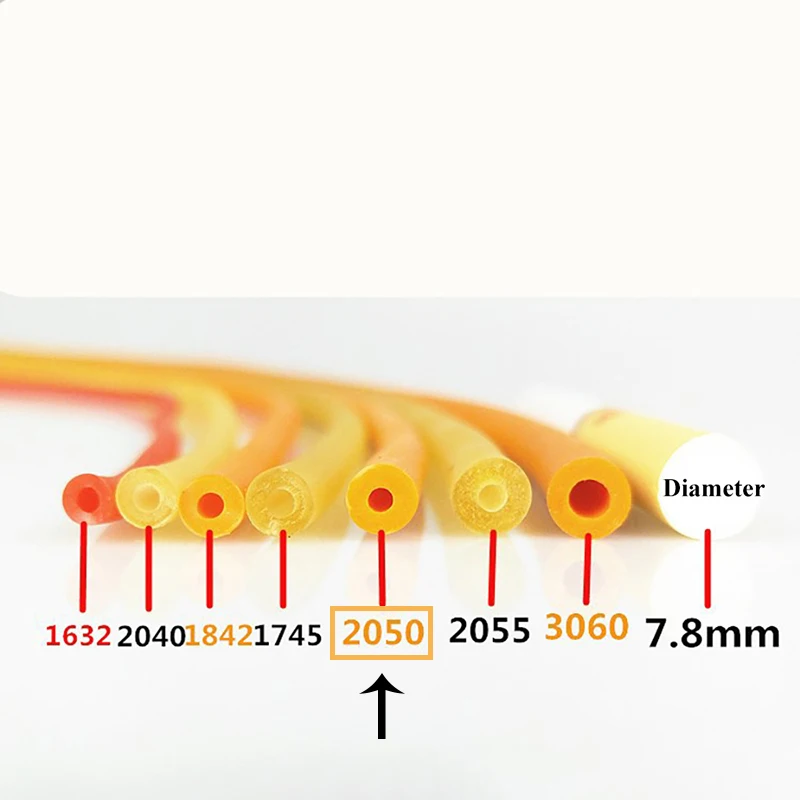 Natural Latex Slingshot Rubber Tube 1/2/3/5M 2mmX5mm Diameter High Elastic for Hunting Shooting latex slingshot tube