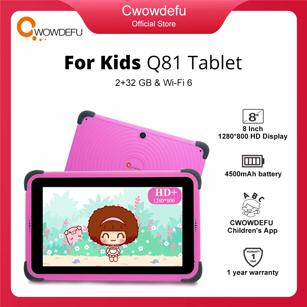 Tablet de 7 pulgadas para niños Android 11 Tabletas para niños 3GB 32GB  Control Parental Niños Aprendizaje Tableta Niño Tablet a prueba de golpes