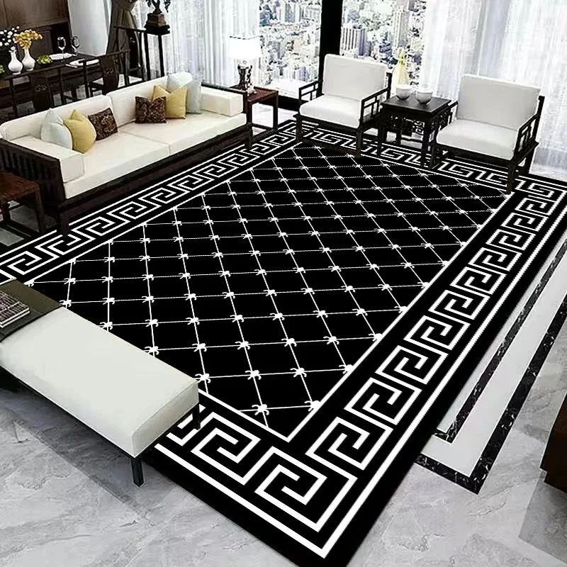 Floor Mat Nordic Light Luxury Living Room Rugs Modern Simplicity Style Bedroom Geometry Carpet Decor Non-slip Floor Mats Big Size Decorate