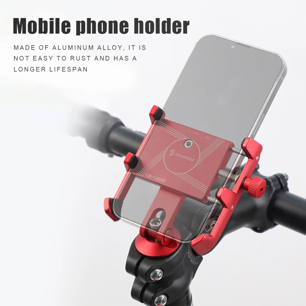 Bicycle Cell Phone Holder Shockproof MTB Phone Stand Rotatable Bike Handlebar Mount with 6mm Screw Cushioning Pad 1