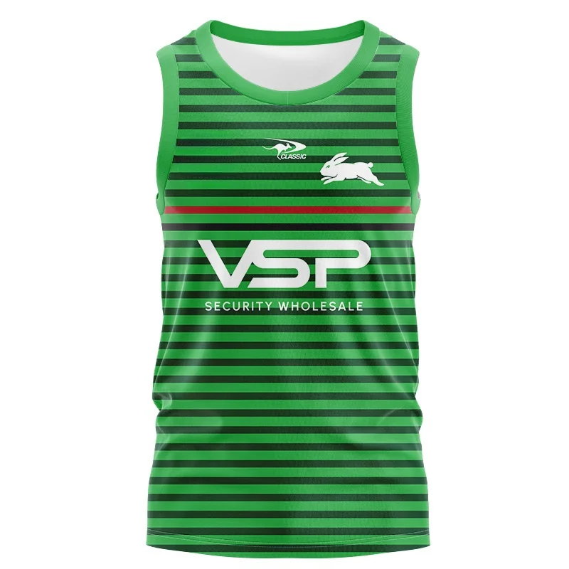 thumbnail image 1 of Camiseta de rugby de entrenamiento local de South Sydney Rabbitohs 2024 para adultos (nombre y número personalizados), 1 of 5