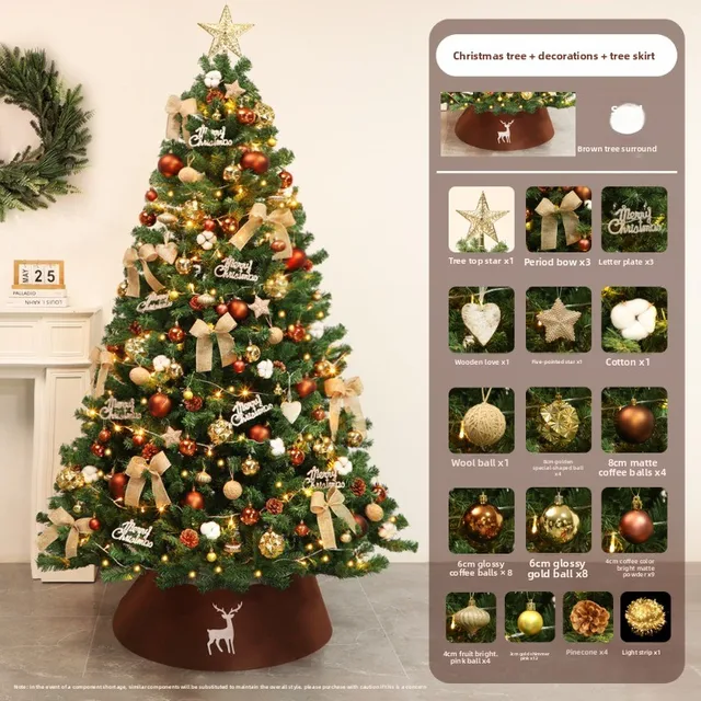 2026 New Christmas Tree Living Room Home Christmas Scene Decoration Handmade Decoration Set Small Gifts 1