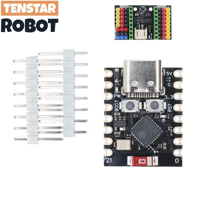 TENSTAR ROBOT ESP32-C3 ESP32-S3 ESP32-H2 ESP32-C6 Макетная плата ESP32 C3 SuperMini WiFi Bluetooth ESP32C3 2