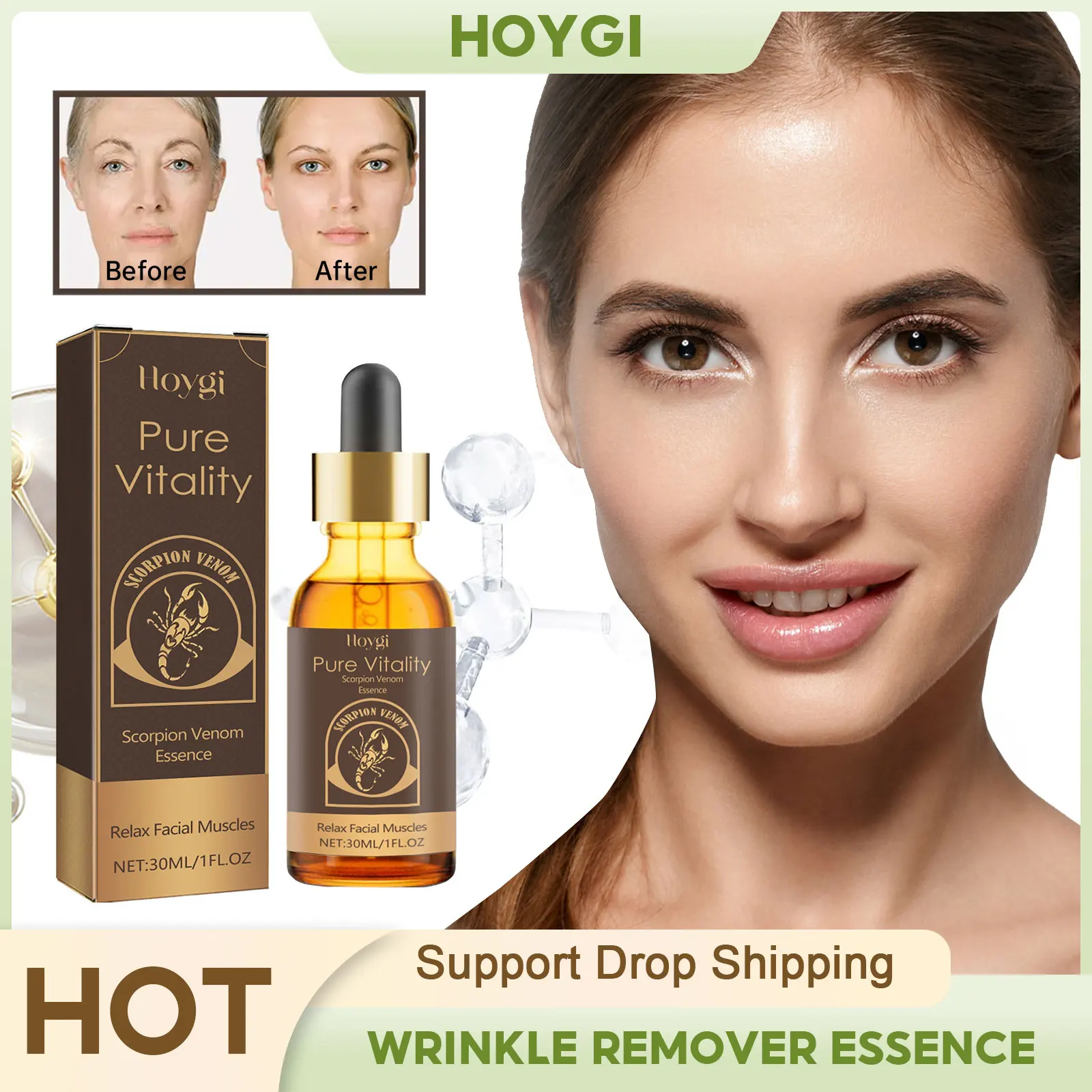 

Anti Aging Serum Dark Spots Corrector Forehead Wrinkle Remover Fade Fine Lines Lifting Firming Shrink Pores Whitening Essence