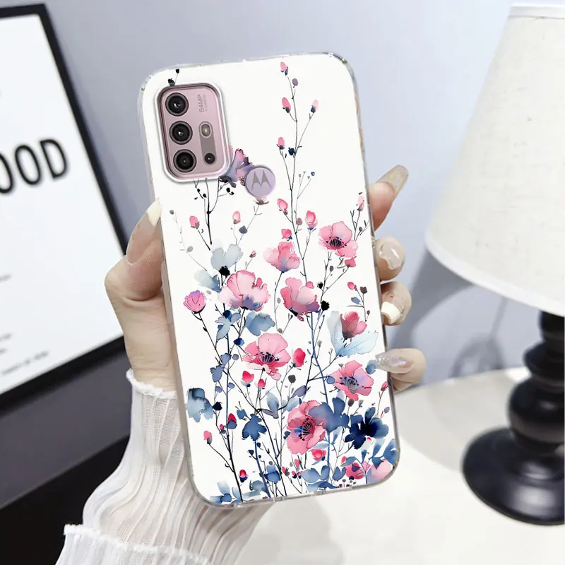 Cartoon Marble Floral Soft Silicone Protective Phone Case Cover