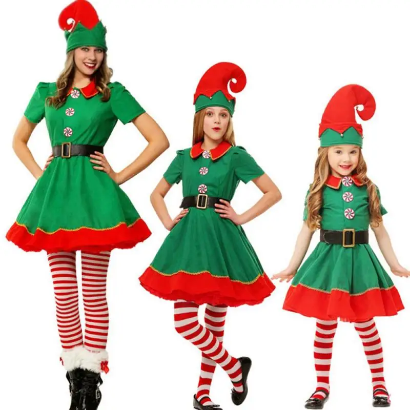 Christmas Elf Costume for Adult Santa Claus Cosplay elf costume