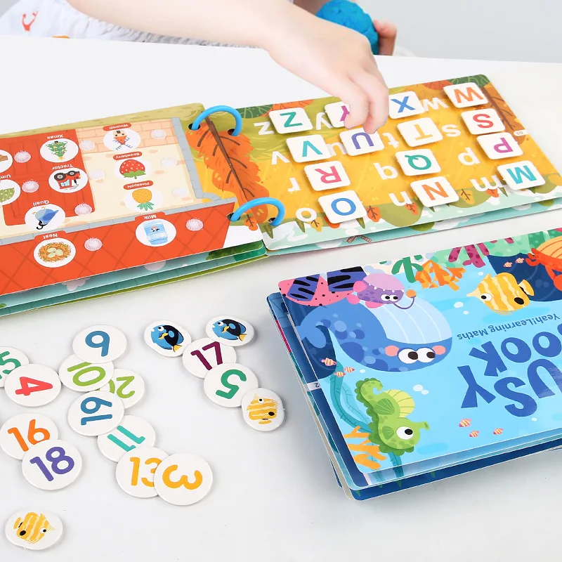 Montessori Busy Book Sticker Activity Toy for Toddlers 4