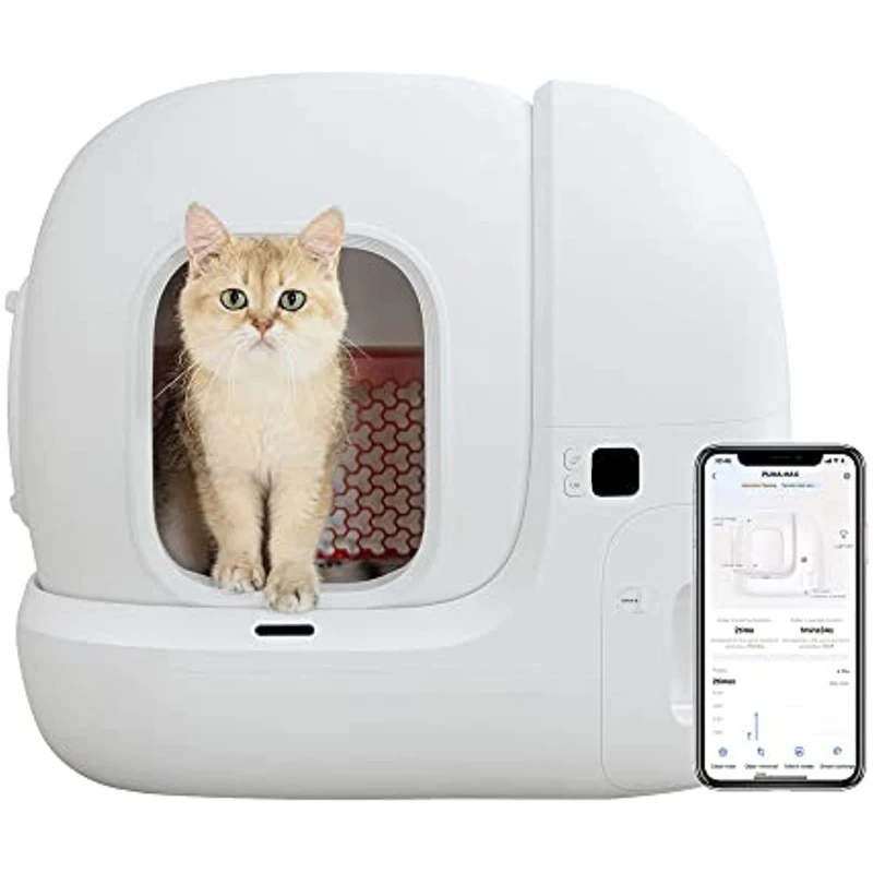 

Automatic Cat Litter Box With App Control Smart Self Cleaning Cat Toilet For Multiple Large Cats Global Version