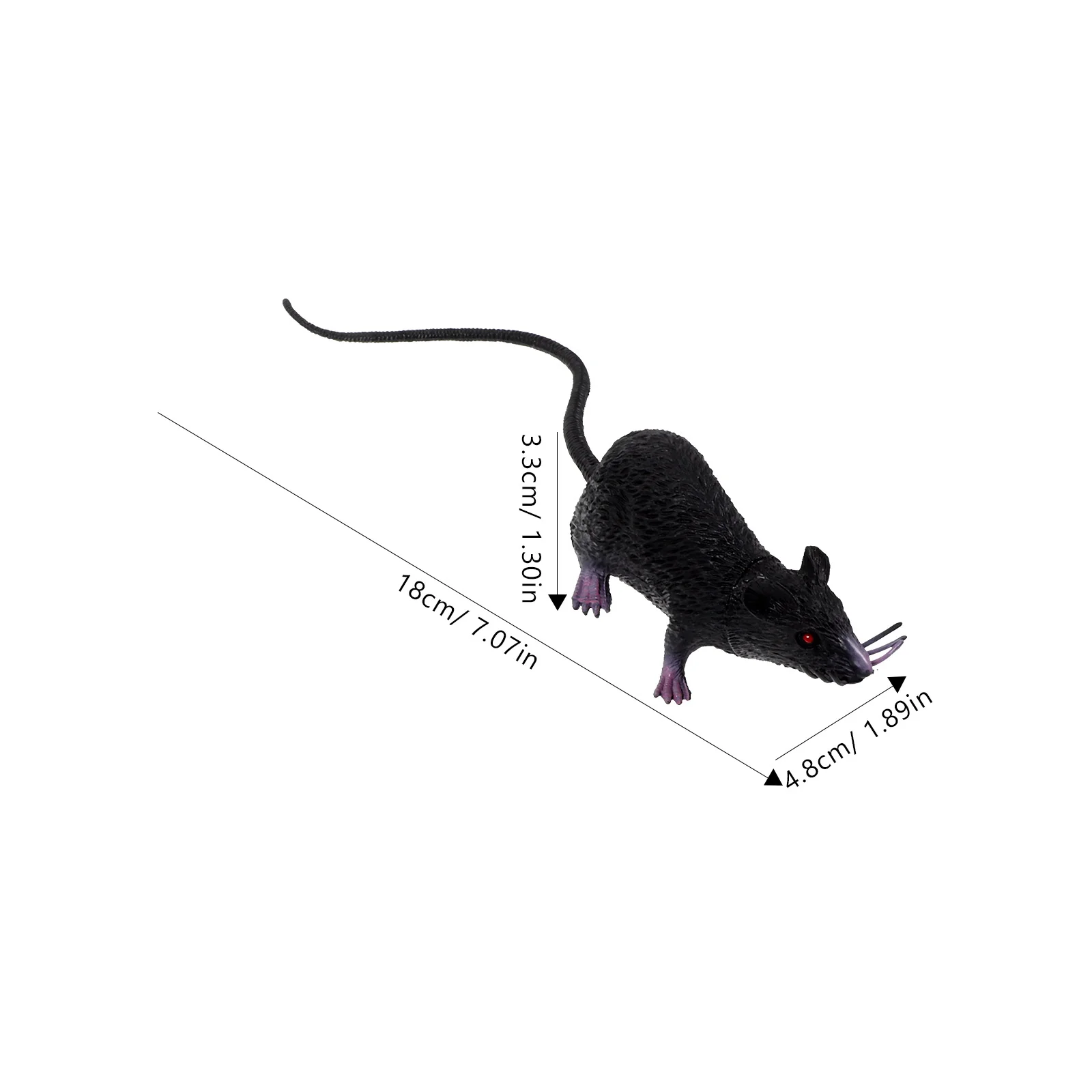 3 Pcs Simulated Soft Rubber Mouse Cat Toy Realistic Rat Prank Toys Halloween Artificial Mice Imitation Decor Props