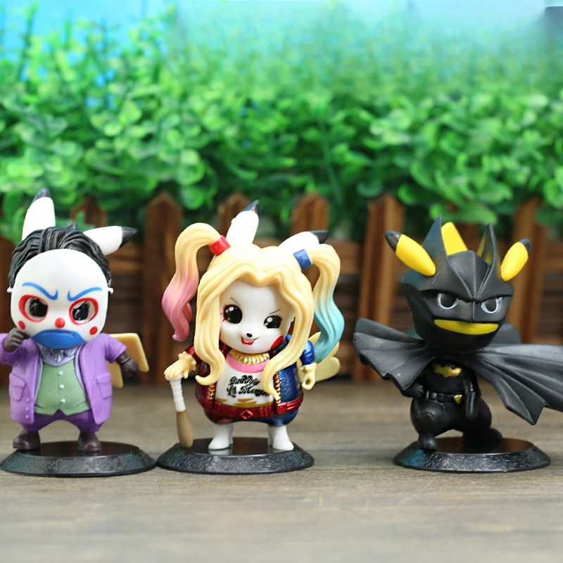 Hot Toys Marvel Dc Anime Suicide Squad Q-Version Batman Harley Quinn Joker 3 Pezzi Bambola Decorazione Torta Ciondolo Modello Fatto A Mano