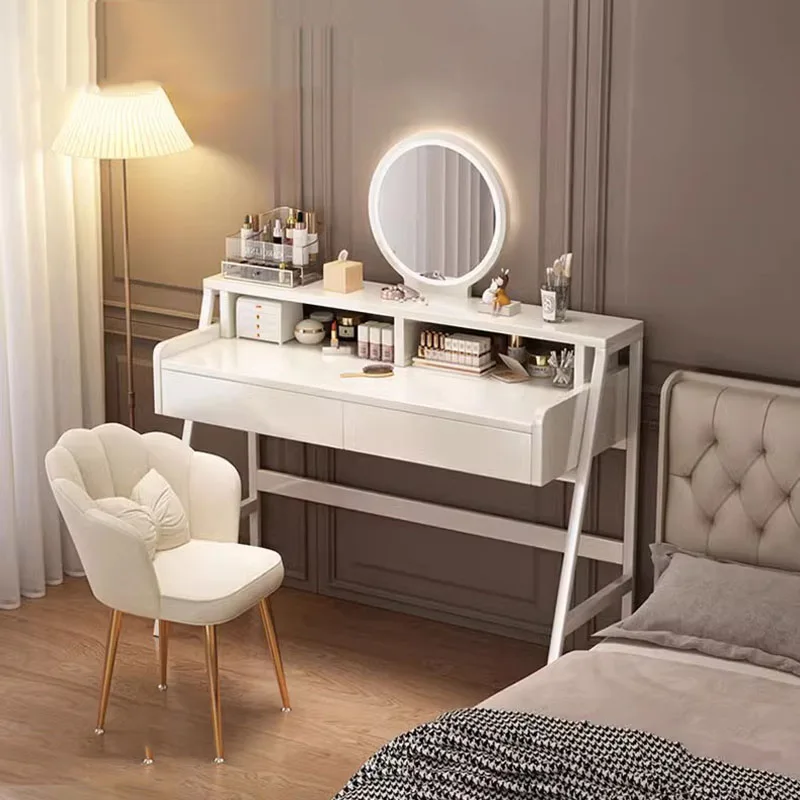 

Luxury Makeup Dressing Table Modern Women Mobile Living Room Dressing Table White High End Tocador Maquillaje Bedroom Furniture