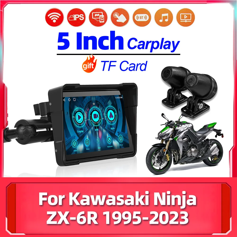 IP67 5 inch Touch Portable Motorcycle Navigation CarPlay For