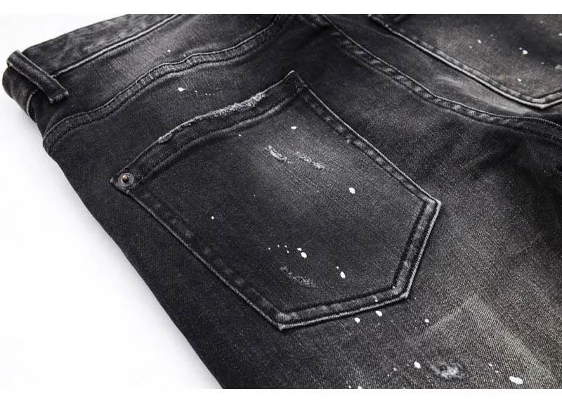 Street Designer Fashion Men Jeans Construction