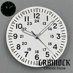 Elegant 29mm Green Luminous Pilot Watch Dial with Gradient Hands Set for Diver and Field Watch (Dial Hand)