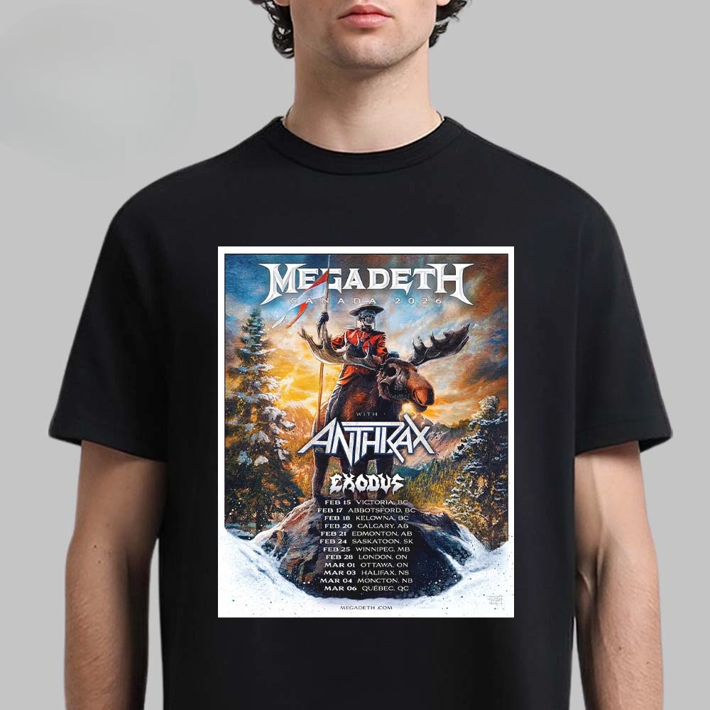 Seltenes Megadeth Cotton Band Shirt, Unisex, Sommer, kurzärmelig, modisches Marken-T-Shirt, luxuriöses, lässiges Vintage-T-Shirt – Detail 6