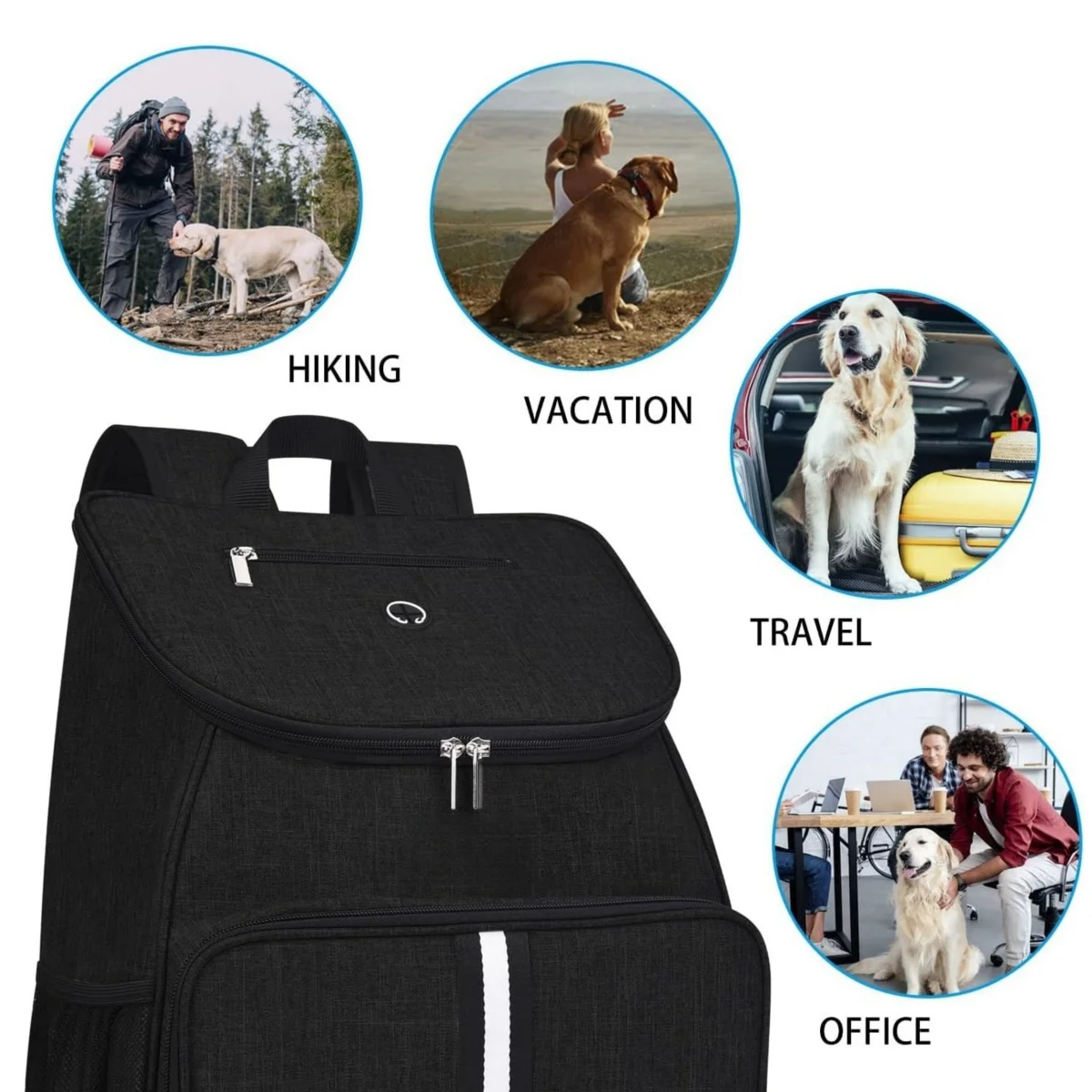 5-Pack Travel Bag Dog Cat Supplies Backpack Water-resistent Diaper Pad Food Storage Travel Backpacks Outdoor Portable Bags Set