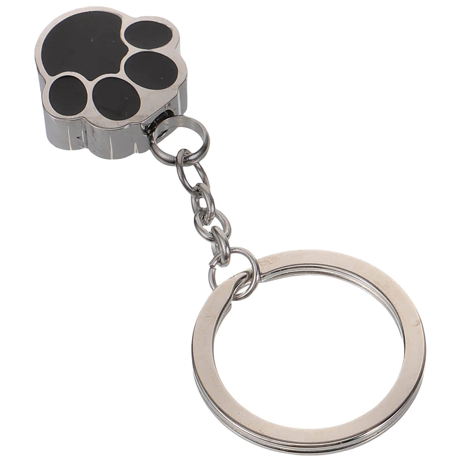 Stainless Steel Dog Paw Print Urn Lightweight Cremation Container For Ashes Keychain Keepsake Box Pet Urns Dog Memorials Pet