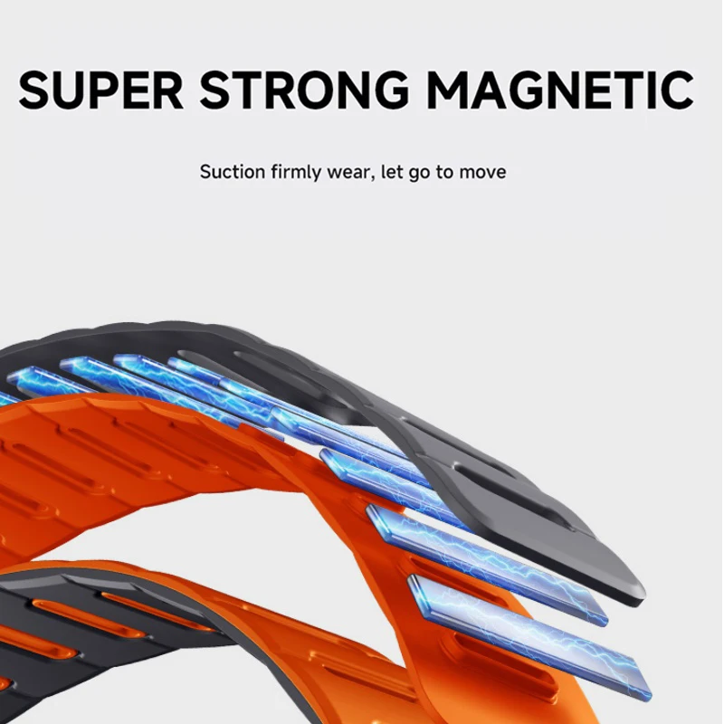 Magnetic Silicone Breathable Sports Strap