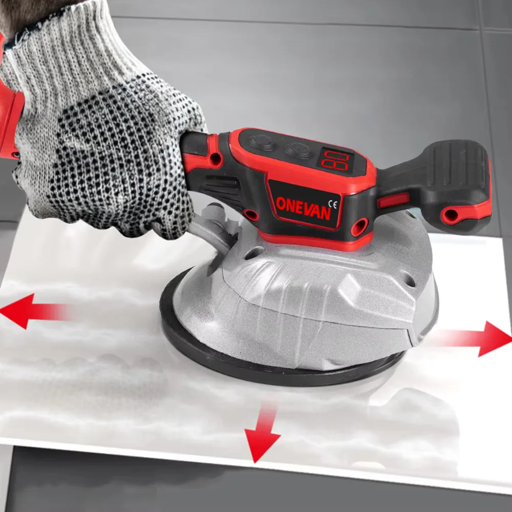 Tiling machine 200KG Tiling Tiles Machine Tiles Vibrator Suction Cup 8 Gear Floor Vibrator Leveling Power Tool for 21V 18V Battery